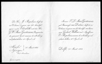Huwelijksaankondiging E. Repelius en G.W. (Godert) MG  (1893)